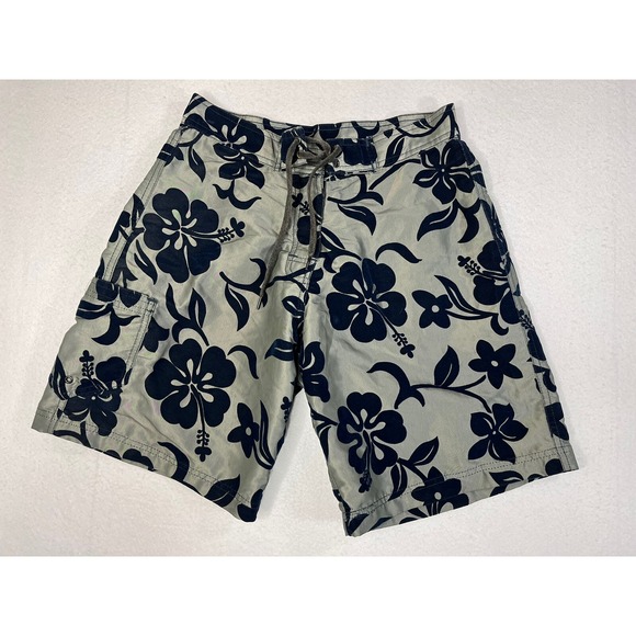 Bullhead Other - BULLHEAD Mens 29 Board Shorts Burnout Velvet Nylon Dark Blue Gray Made In USA